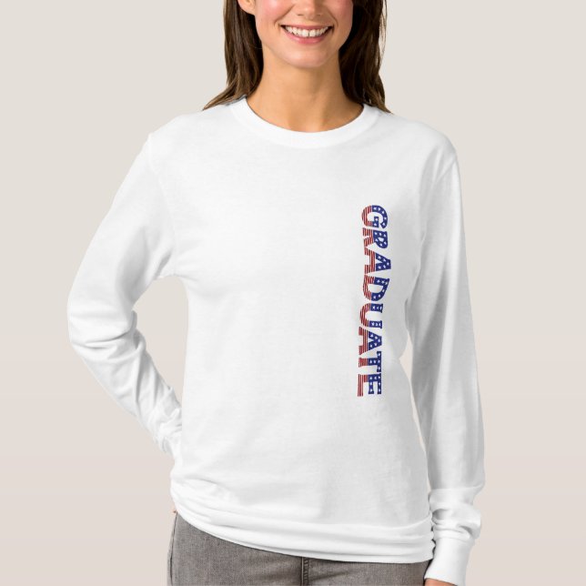 Camiseta Festa de formatura de Fontes dos EUA modernos (Frente)