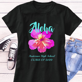 Camiseta Festa de Formatura Divertida Aloha Luau Tropical