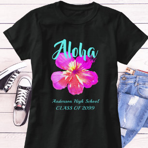 Camiseta Festa de Formatura Divertida Aloha Luau Tropical 