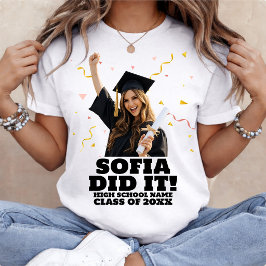 Camiseta Festa de Formatura Personalizada Divertida Foto Pe