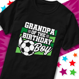Camiseta Festa de Futebol das Crianças Avô do Aniversário