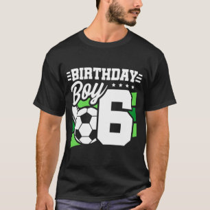 Camiseta Festa de Futebol de 6 anos de idade 6º Aniversário
