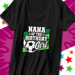Camiseta Festa de futebol infantil Nana da garota de aniver