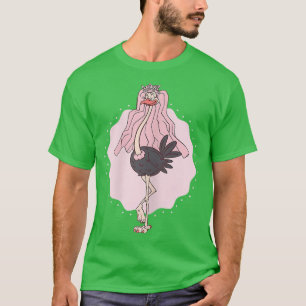 Camiseta Festa de Galinha Noiva de Avestruz Engraçado para 