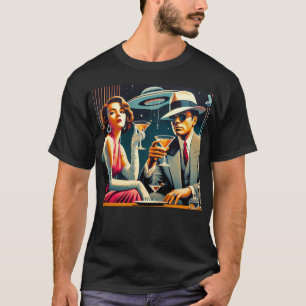 Camiseta Festa de Gângster Martini da Era Espacial de Las V