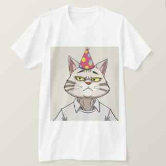 Camiseta Festa de Gato Engraçado Que T-Shirt - Snarky