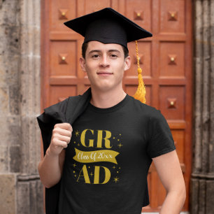 Camiseta Festa de Graduação Dourada e Branca