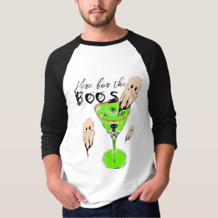 Camiseta Festa de Halloween com Vaias e Bebidas Alcoólicas,