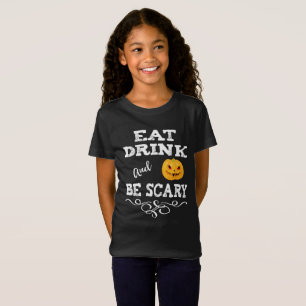 Camiseta Festa De Halloween Coma Bebida E Seja Assustador C