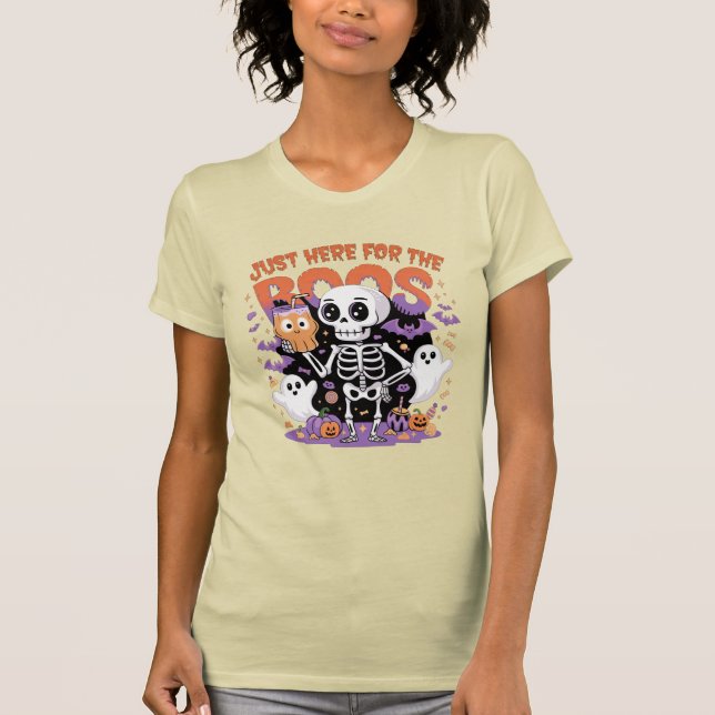 Camiseta Festa de Halloween de Skeleton Spookey (Frente)