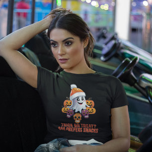 Camiseta Festa de Halloween de Trick ou Tratar Boo Engraçad