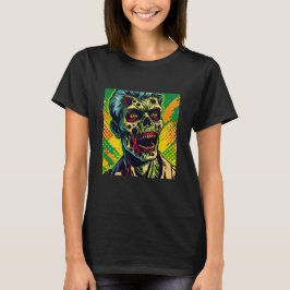 Camiseta Festa de Halloween de Zumbi Assustador