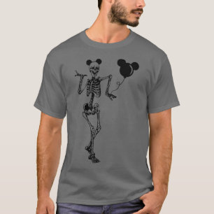 Camiseta Festa de Halloween Engraçado Dançando Skeleton 