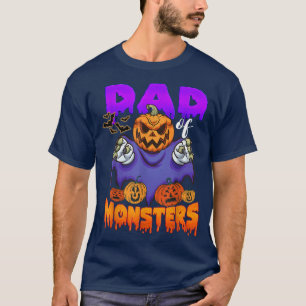 Camiseta Festa de Halloween Pai de Monstros Bruxa Mag