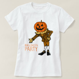 Camiseta Festa de Halloween Pumpkin Cara Clipe Art, Hallowe