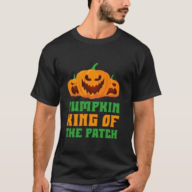 Camiseta Festa de Halloween, rei do PATCH Engraçado Bo (Frente)