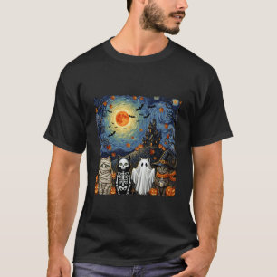 Camiseta Festa de Halloween Roupa engraçada e fofa de gatos