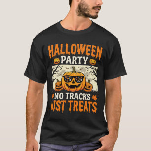 Camiseta Festa de Halloween Sem Faixas Só Guloseimas Abóbor
