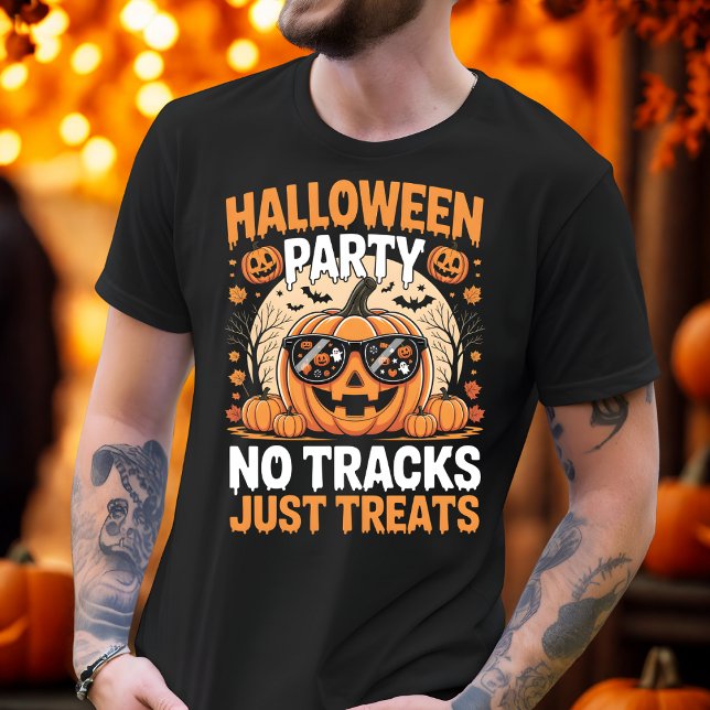 Camiseta Festa De Halloween Sem Rastreio Apenas Tenta Abóbo (Criador carregado)