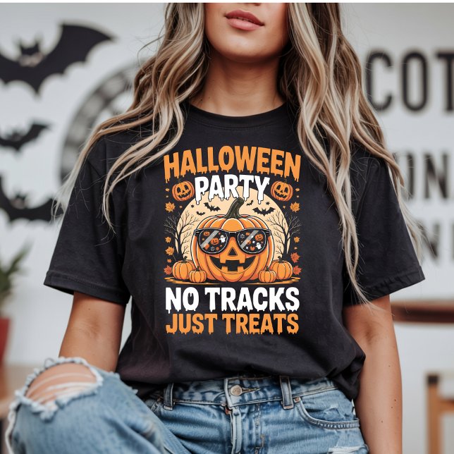 Camiseta Festa De Halloween Sem Rastreio Apenas Tenta Abóbo (Criador carregado)