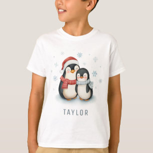 Camiseta Festa de inverno linda e com pinguins