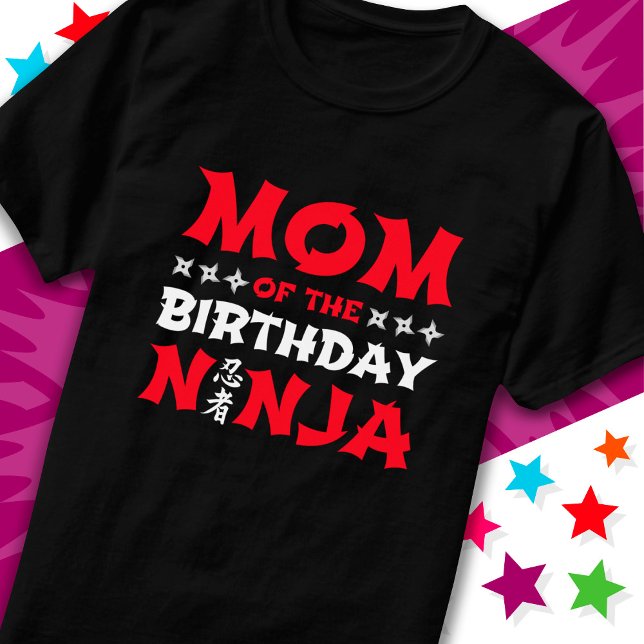Camiseta Festa de Karate Kids Mãe do Ninja de Aniversário (Criador carregado)