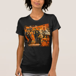 Camiseta Festa de Martini de Halloween no Estilo Moderno de