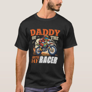 Camiseta Festa de Moto Off-Road Papai do Tema de Aniversári