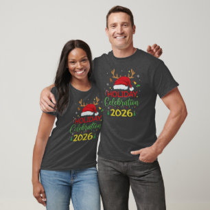 Camiseta Festa de Natal 2026 Rena Mágica do Papai Noel