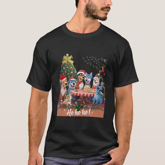 Camiseta Festa de Natal da família Bluey (Frente)