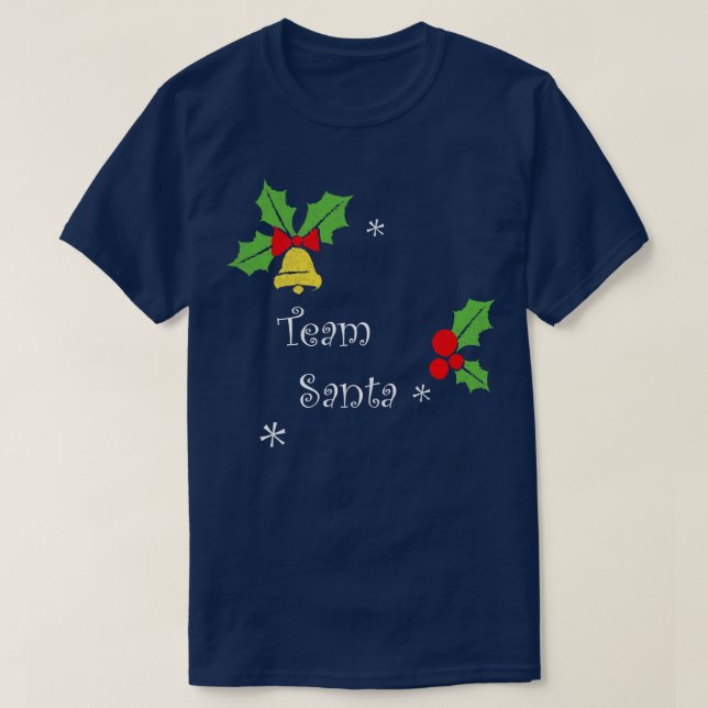 Camiseta Festa de Natal da Família de papais noeis de Equip (Frente do Design)