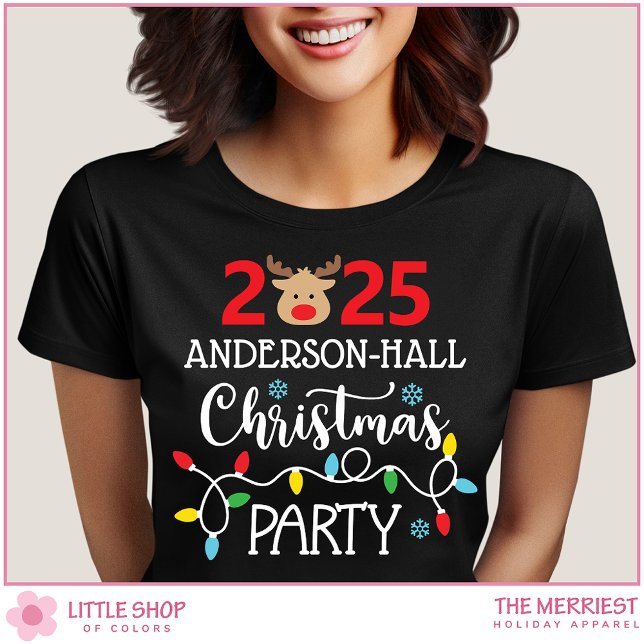 Camiseta Festa de Natal da Família Personalizável (Criador carregado)
