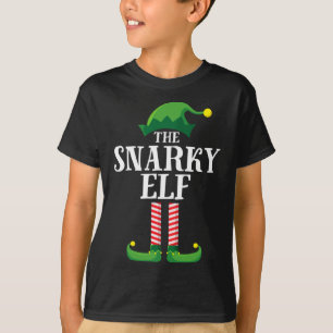 Camiseta Festa de Natal da Família Snarky Elf Matching Paja