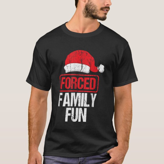 Camiseta Festa de natal de inverno Forçada (Frente)
