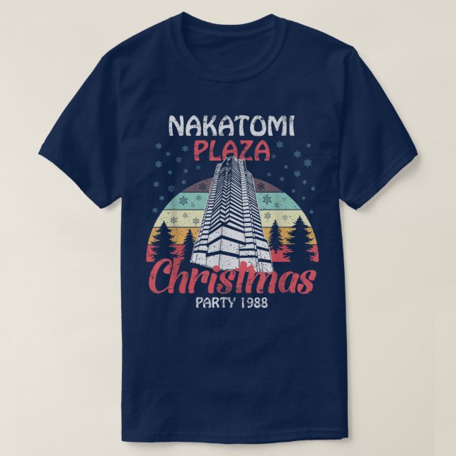 Camiseta Festa de Natal de Nakatomi Plaza 1988 Engraçado Xm (Frente do Design)
