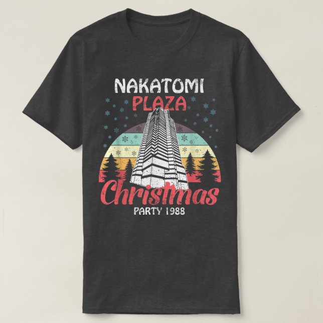 Camiseta Festa de Natal de Nakatomi Plaza 1988 Engraçado Xm (Frente do Design)