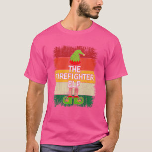 Camiseta Festa de Natal do Grupo de Combate Elf do Bombeiro