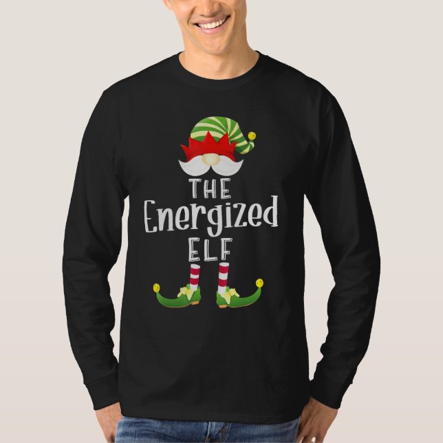 Camiseta Festa de Natal do Grupo Elf Energized (Frente)