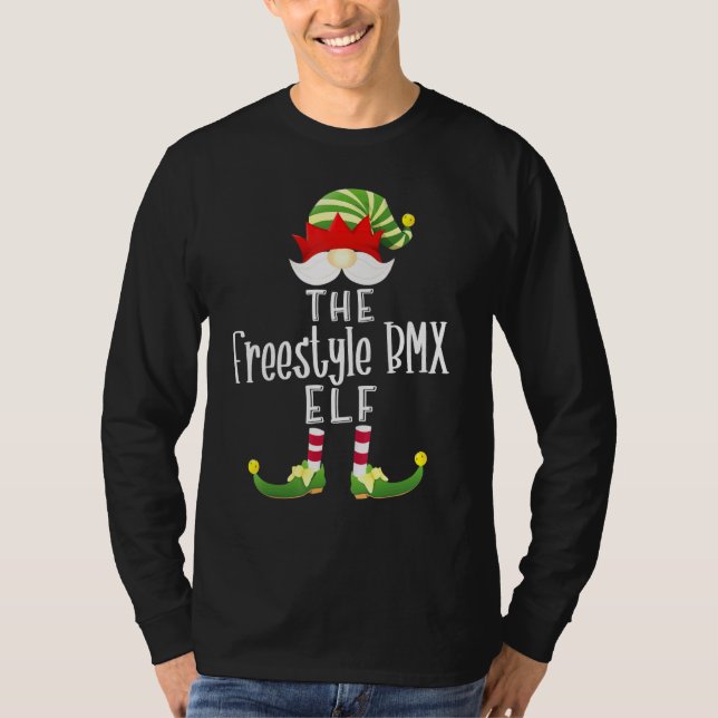 Camiseta Festa de Natal do Grupo Elf Freestyle Bmx Elf (Frente)