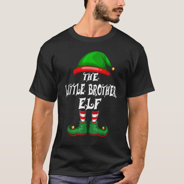 Camiseta Festa de Natal do Grupo Família Little Brother Elf (Frente)
