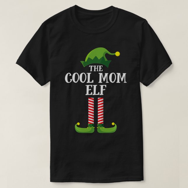 Camiseta Festa de Natal do Grupo Familiar da legal Mãe Elf  (Frente do Design)