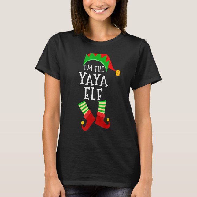 Camiseta Festa de Natal do Grupo Familiar de Yaya Elf Match (Frente)