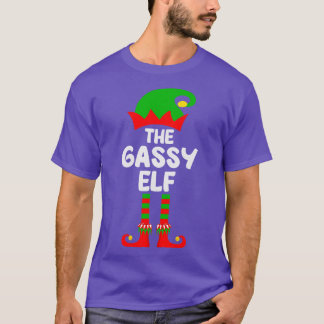 Camiseta Festa de Natal do Grupo Familiar Gassy Elf Matchin