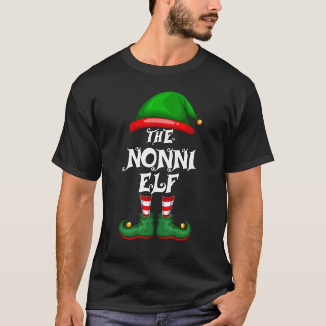 Camiseta Festa de Natal do Grupo Familiar Não-Vinculado Elf (Frente)