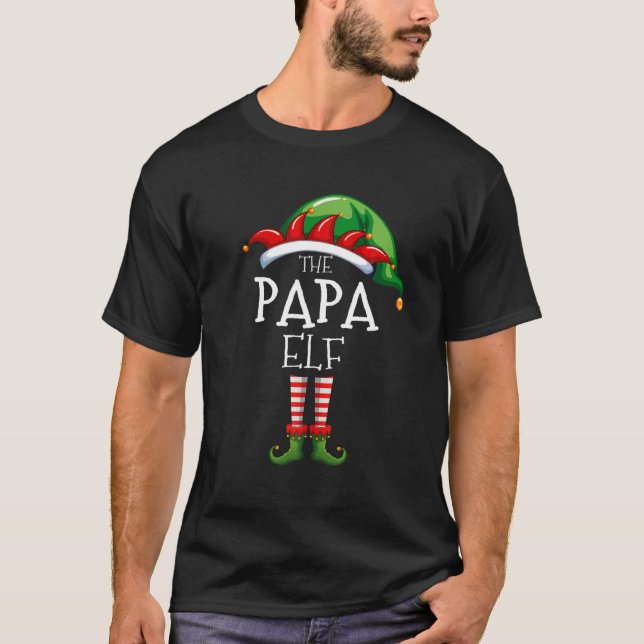 Camiseta Festa de Natal do Grupo Familiar Papá Elf Matching (Frente)