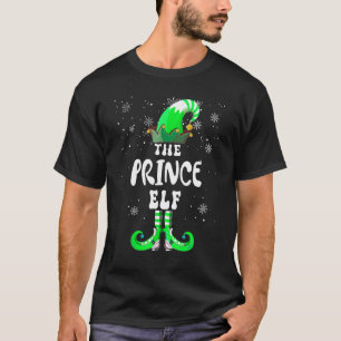 Camiseta Festa de Natal do Grupo Familiar Príncipe Elf Matc