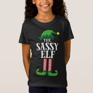 Camiseta Festa de Natal do Grupo Familiar Sassy Elf Matchin
