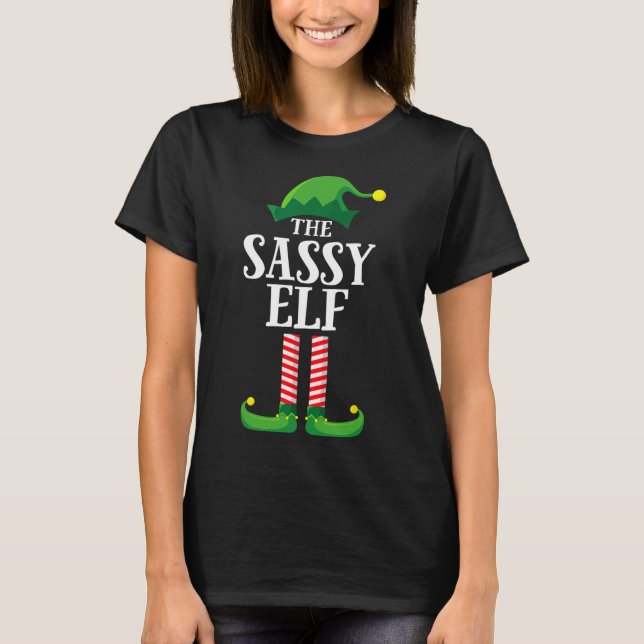 Camiseta Festa de Natal do Grupo Familiar Sy Elf Matching (Frente)