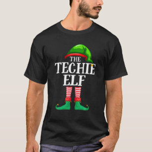 Camiseta Festa de Natal do Grupo Familiar Techie Elf Matchi