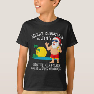 Camiseta Festa de Natal em Julho na Piscina Papai Noel Home